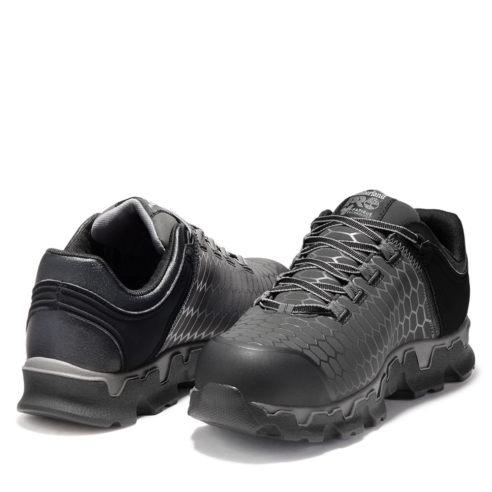 Timberland Mens Work Shoes PRO® Powertrain Sport Alloy Toe EH - Black/Grey - India BZ4169085